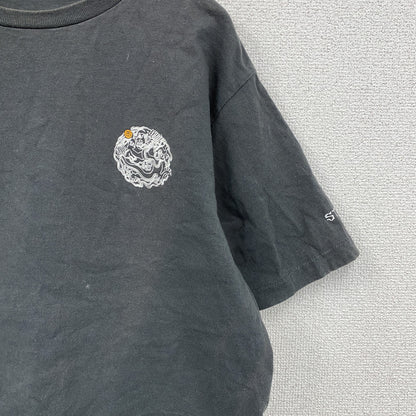 90s　OLD STUSSY　オールドステューシー　半袖プリントTシャツ　フェード　龍　ドラゴン　ダークグレー　Mサイズ