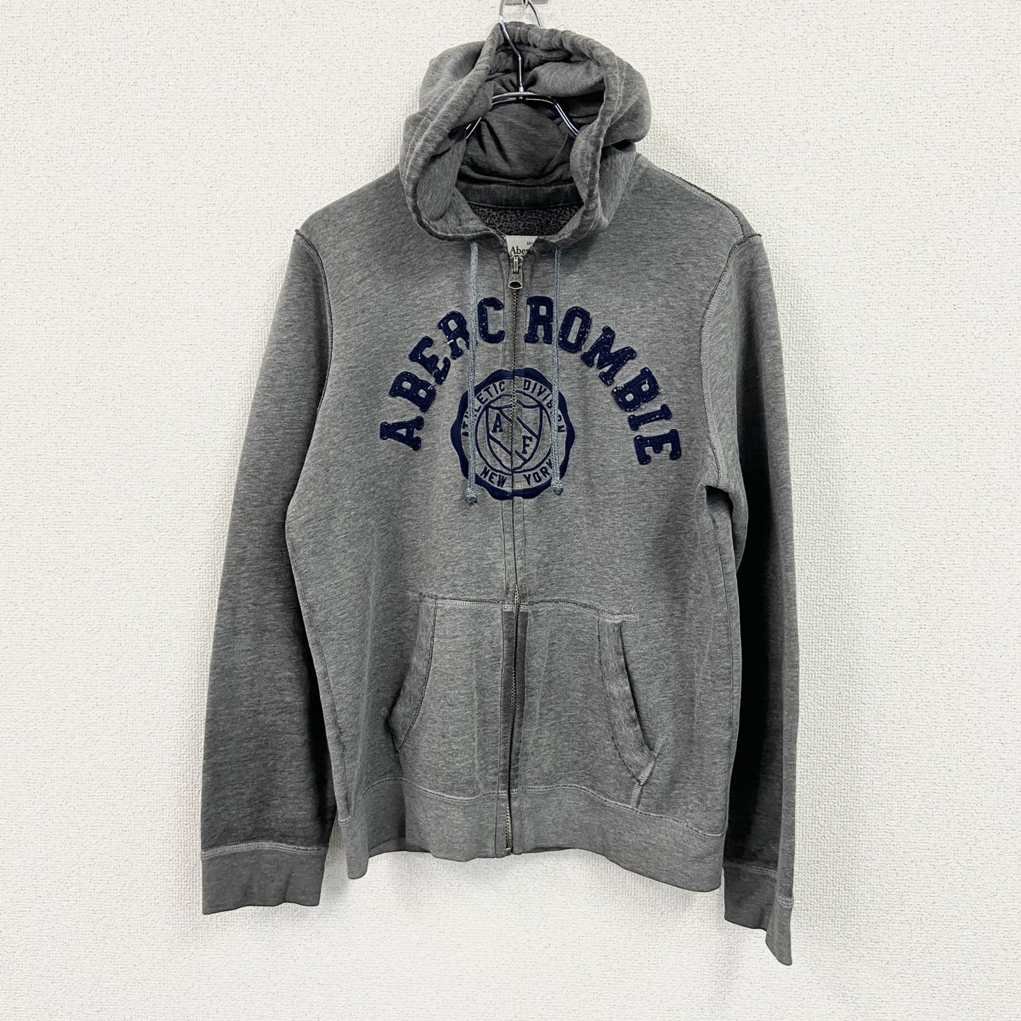 Abercrombie＆Fitch　アバクロンビー＆フィッチ　フルジップパーカー/フーディー　灰色　グレー　Sサイズ