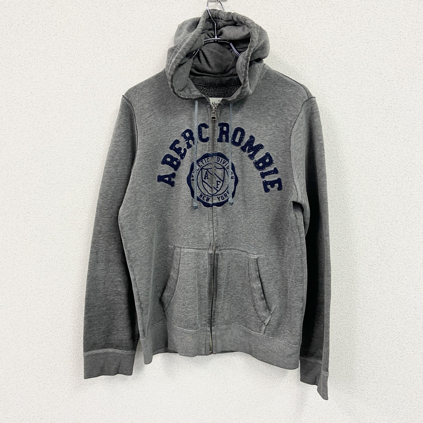 Abercrombie＆Fitch　アバクロンビー＆フィッチ　フルジップパーカー/フーディー　灰色　グレー　Sサイズ