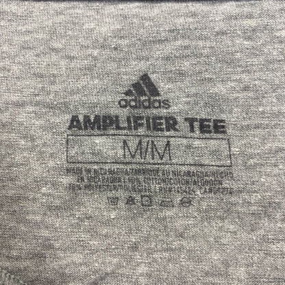 古着 used　adidas　アディダス　半袖プリントTシャツ　ラサール　エクスプローラーズ　カレッジ　バスケ　グレー　Mサイズ