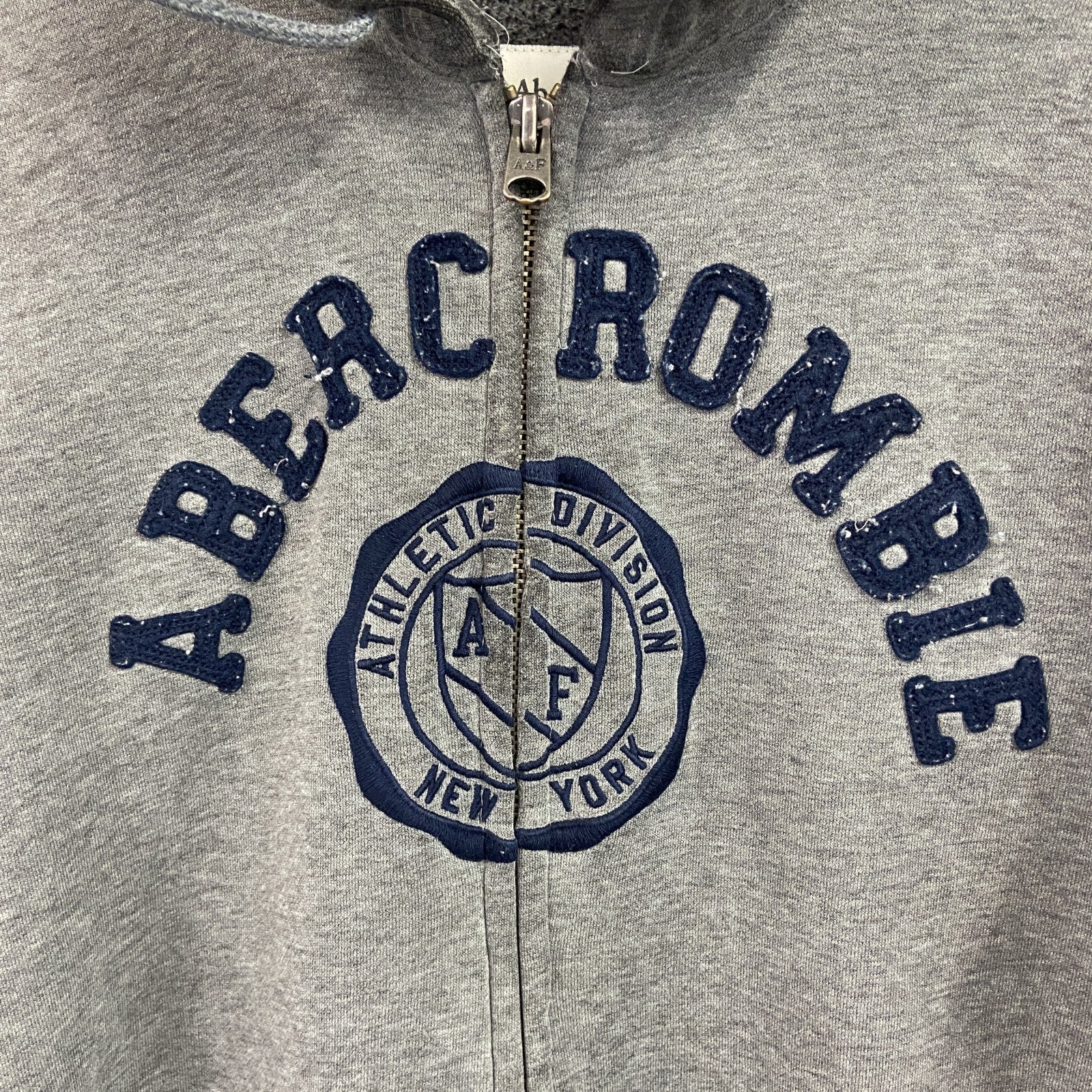 Abercrombie＆Fitch　アバクロンビー＆フィッチ　フルジップパーカー/フーディー　灰色　グレー　Sサイズ