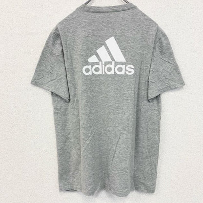 古着 used　adidas　アディダス　半袖プリントTシャツ　ラサール　エクスプローラーズ　カレッジ　バスケ　グレー　Mサイズ