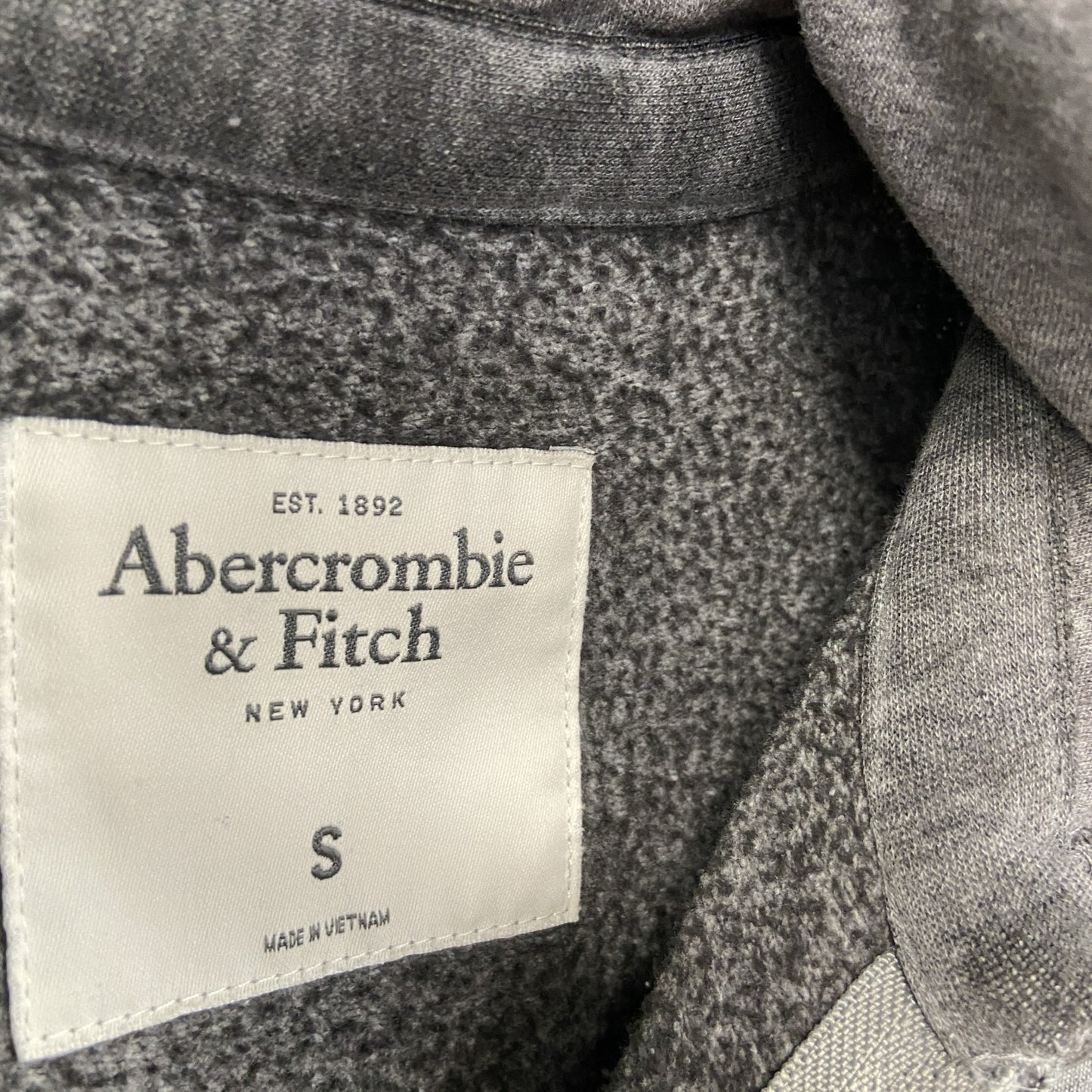 Abercrombie＆Fitch　アバクロンビー＆フィッチ　フルジップパーカー/フーディー　灰色　グレー　Sサイズ