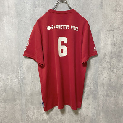 古着 used　majestic ANGELS　エンゼルス　MLB　半袖クルーネックゲームシャツ　ユニフォーム　赤　Mサイズ