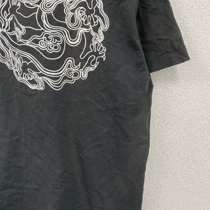 90s　OLD STUSSY　オールドステューシー　半袖プリントTシャツ　フェード　龍　ドラゴン　ダークグレー　Mサイズ