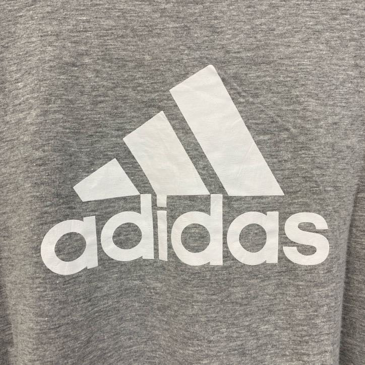 古着 used　adidas　アディダス　半袖プリントTシャツ　ラサール　エクスプローラーズ　カレッジ　バスケ　グレー　Mサイズ