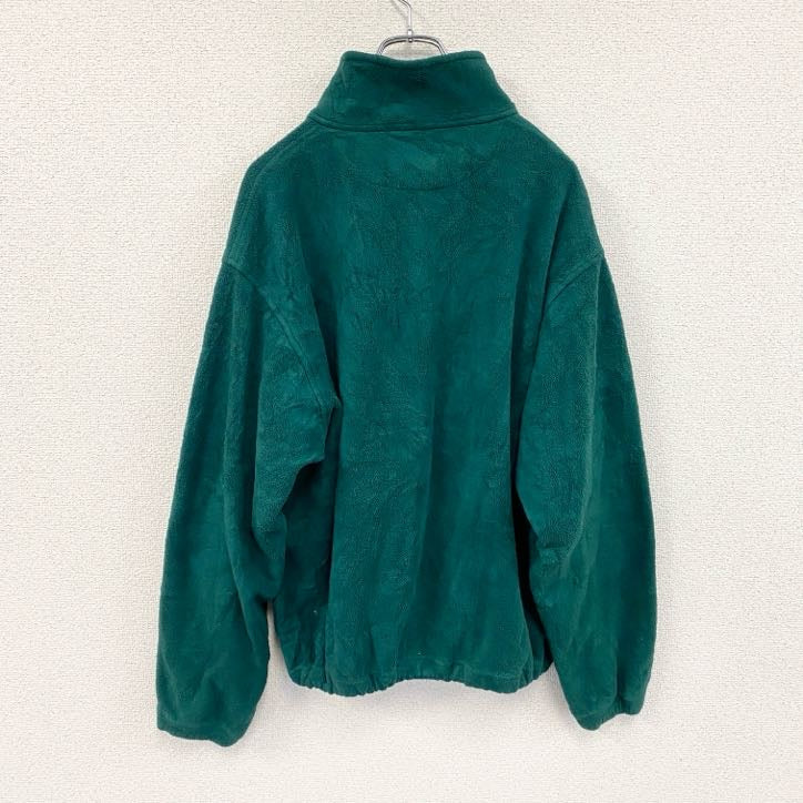 90s～　LAND’S END　ランズエンド　ハーフジップフリースプルオーバー　ヴィンテージ　緑　グリーン　Mサイズ