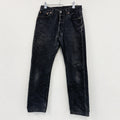 90s～　Levi's　リーバイス　501　ブラックデニムパンツ/ジーンズ　ボタンフライ　ヴィンテージ　黒　ブラック　W30サイズ
