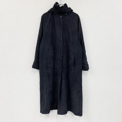 LONDON FOG　ロンドンフォグ　ロングトレンチコート　比翼仕立て　黒　ブラック　12サイズ