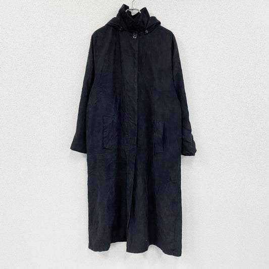 LONDON FOG　ロンドンフォグ　ロングトレンチコート　比翼仕立て　黒　ブラック　12サイズ