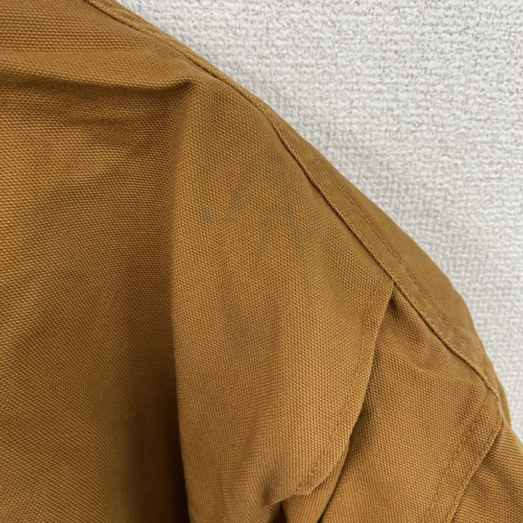 LAKE LAND　フルジップダックジャケット　比翼仕立て　フラップポケット　キャメル　XLサイズ