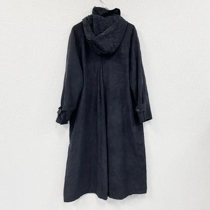 LONDON FOG　ロンドンフォグ　ロングトレンチコート　比翼仕立て　黒　ブラック　12サイズ