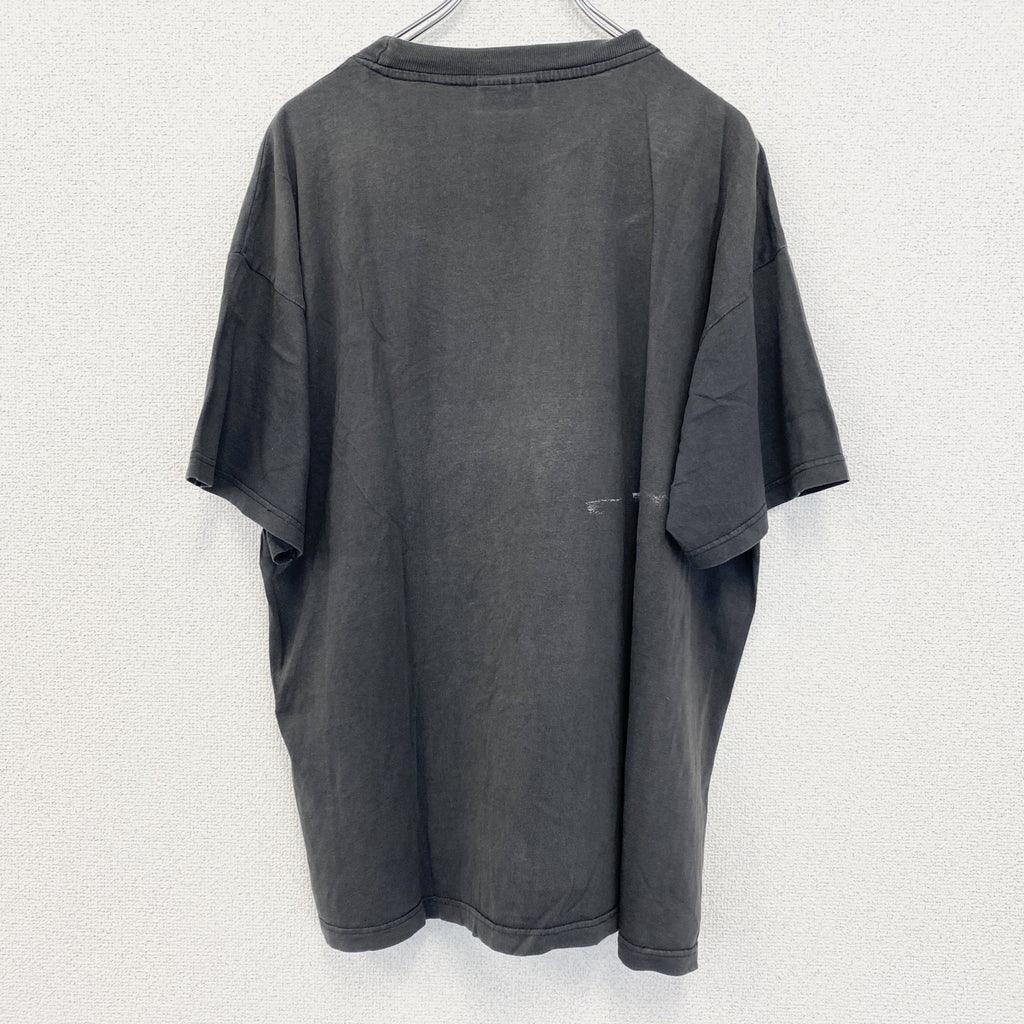 古着 used　ZIP it　半袖プリントTシャツ　バイク　馬　ビッグT　カジュアルデザイン　クルーネック　灰色　XLサイズ