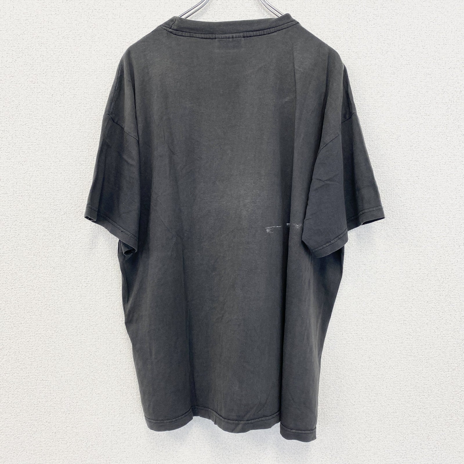 古着 used　ZIP it　半袖プリントTシャツ　バイク　馬　ビッグT　カジュアルデザイン　クルーネック　灰色　XLサイズ