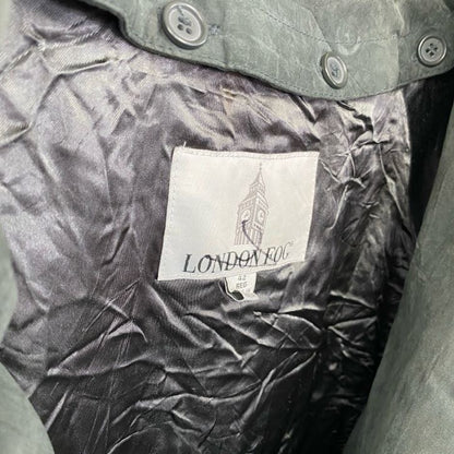 LONDON FOG　ロンドンフォグ　ダブルトレンチコート　緑　グリーン　42サイズ
