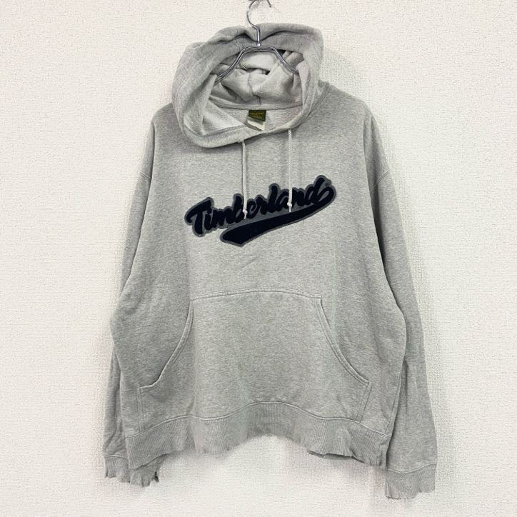 Timberland　ティンバーランド　パーカー/フーディー　フロントロゴ　灰色　グレー　XLサイズ
