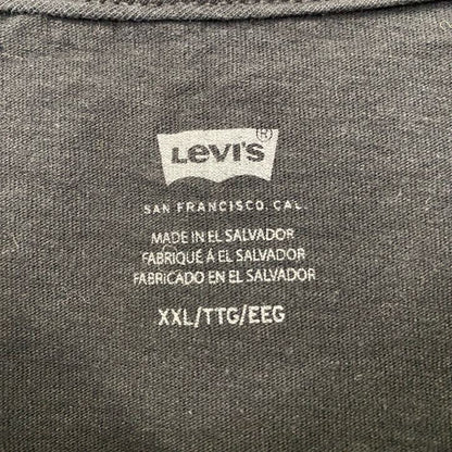 古着 used　LEVI'S　リーバイス　半袖クルーネックロゴプリントTシャツ　CANADA　黒　ブラック　2XLサイズ