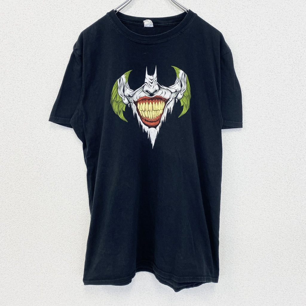 古着 used　GILDAN ギルダン　半袖プリントTシャツ　ジョーカー　DCコミックス　カジュアル　クルーネック　黒　Lサイズ
