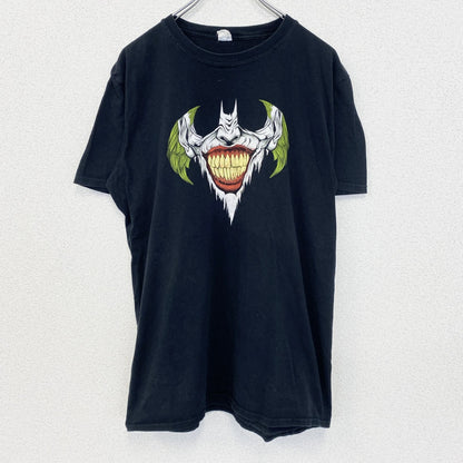 古着 used　GILDAN ギルダン　半袖プリントTシャツ　ジョーカー　DCコミックス　カジュアル　クルーネック　黒　Lサイズ