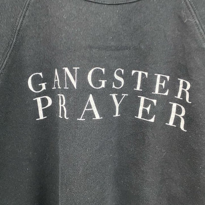 CANVAS　スウェット/トレーナー　GANGSTER PRAYER　ミュージック　英字プリント　黒　ブラック　Mサイズ