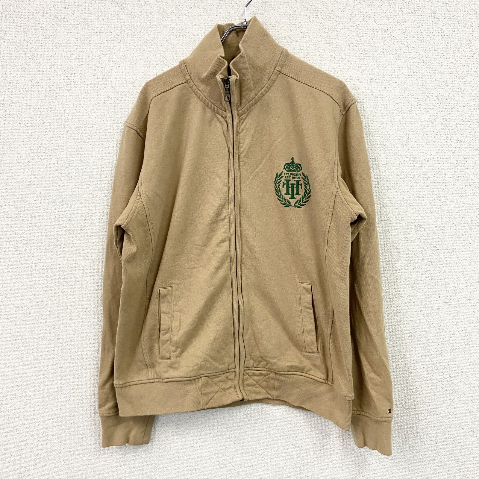 TOMMY HILFIGER　トミーヒルフィガー　フルジップパーカー/フーディー　ベージュ　XLサイズ