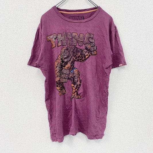 MARVEL　マーベル　THE THING　半袖プリントTシャツ　紫　パープル　Lサイズ
