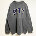 古着 used　JAMERICA　ジェイアメリカ　長袖カレッジロゴワッペンスウェット　トレーナー　PITT　グレー　Lサイズ