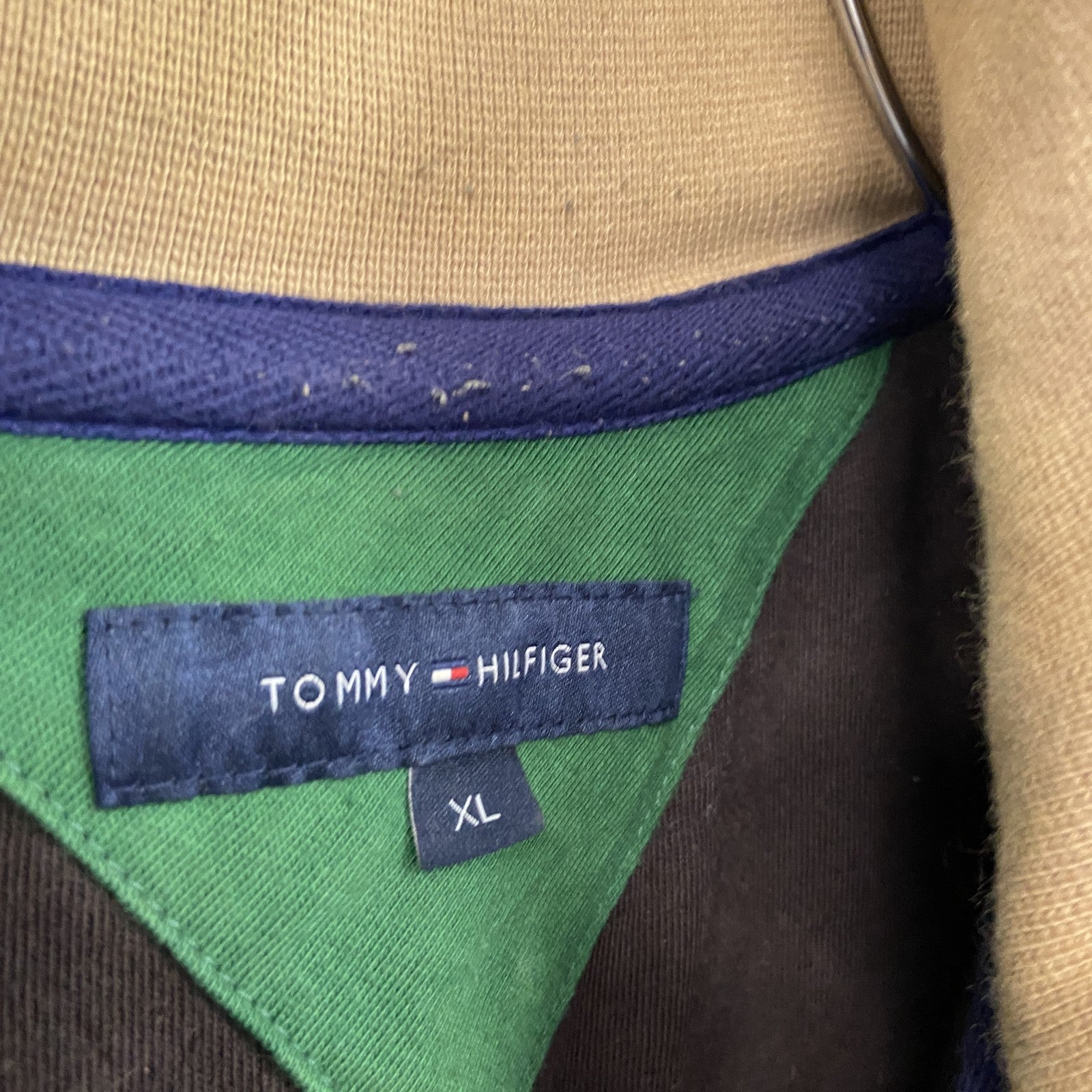 TOMMY HILFIGER　トミーヒルフィガー　フルジップパーカー/フーディー　ベージュ　XLサイズ