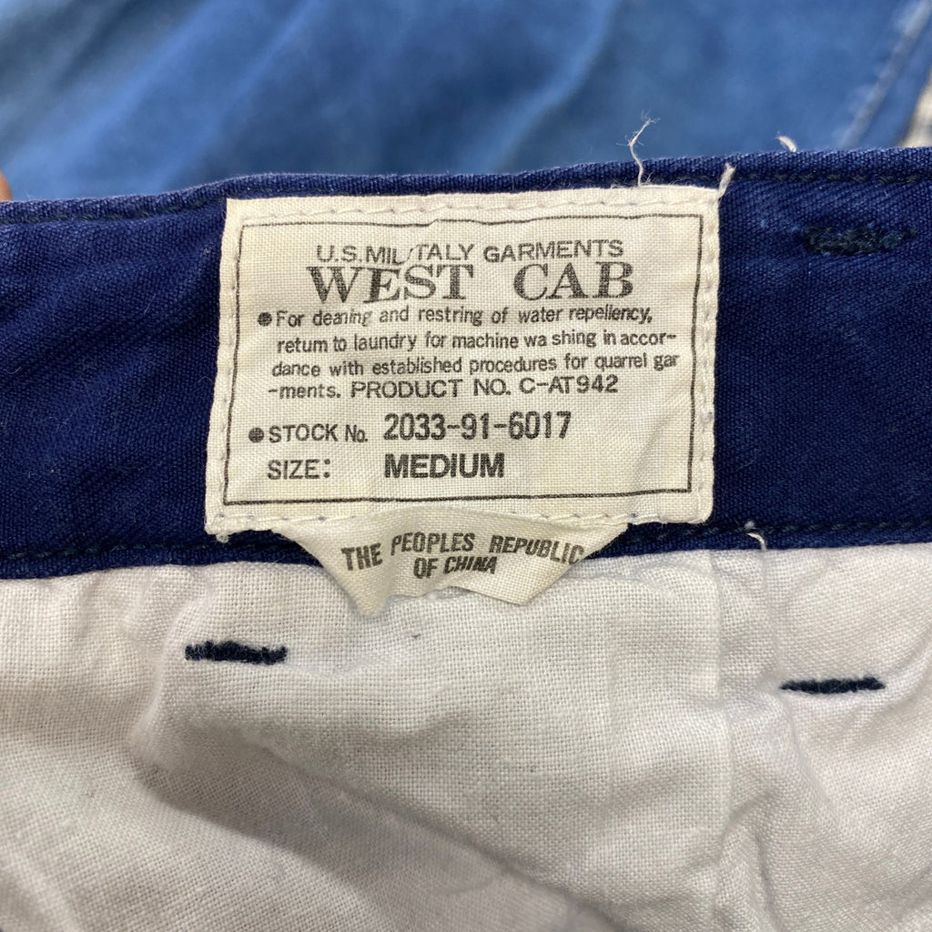 90s　WEST CAB　ウエストキャブ　U.S.MILITARY　カーゴパンツ　ミリタリーパンツ　紺　ネイビー　Mサイズ