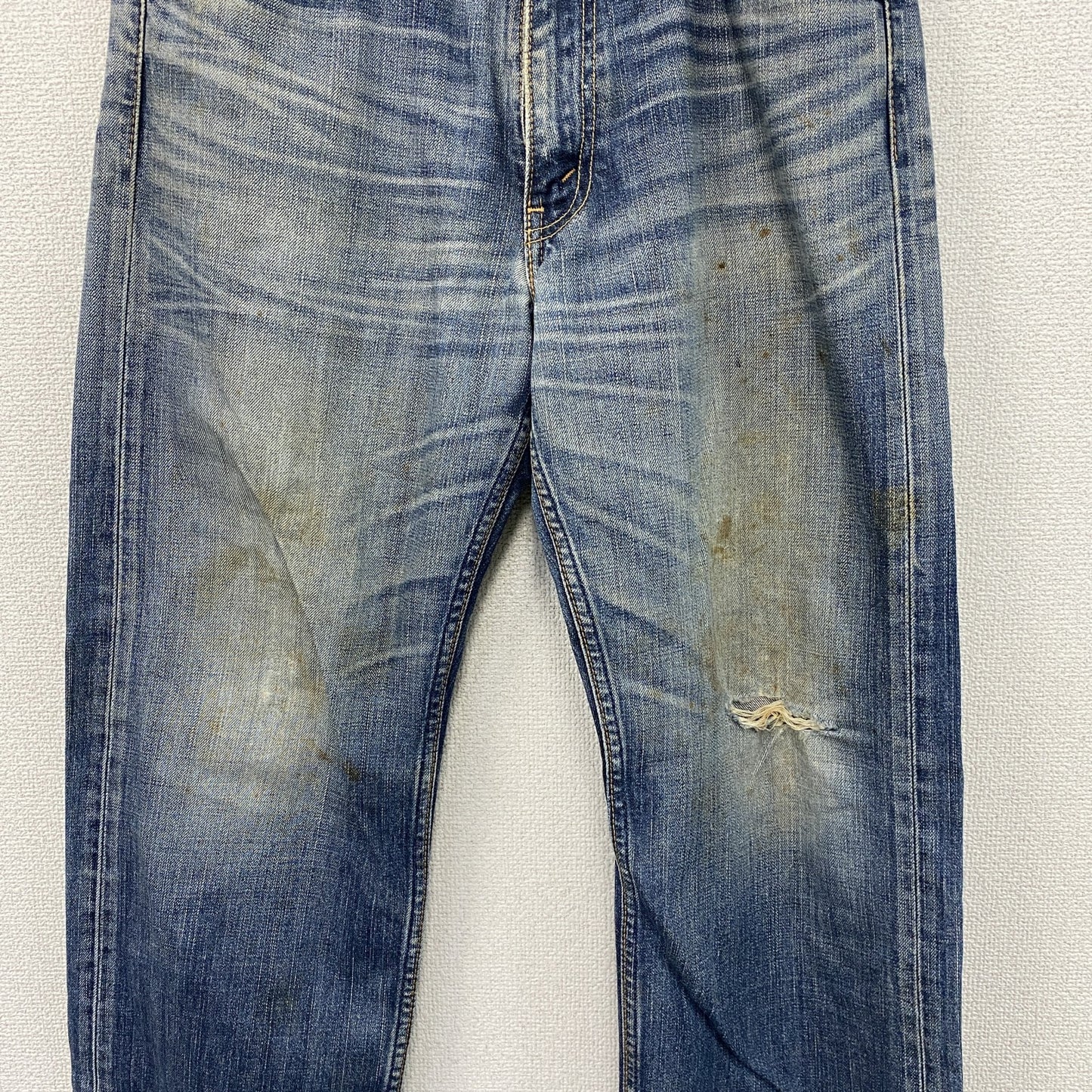 Levi's　リーバイス　703　デニムパンツ/ジーンズ　フェード　縦落ち　鬼ヒゲ　ジップフライ　インディゴ　W32サイズ