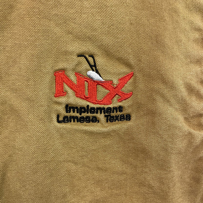 90s　Swingster　フルジップダックベスト　刺繍ロゴ　ヴィンテージ　キャメル　XLサイズ