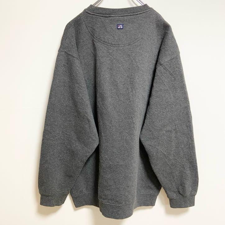 古着 used　JAMERICA　ジェイアメリカ　長袖カレッジロゴワッペンスウェット　トレーナー　PITT　グレー　Lサイズ
