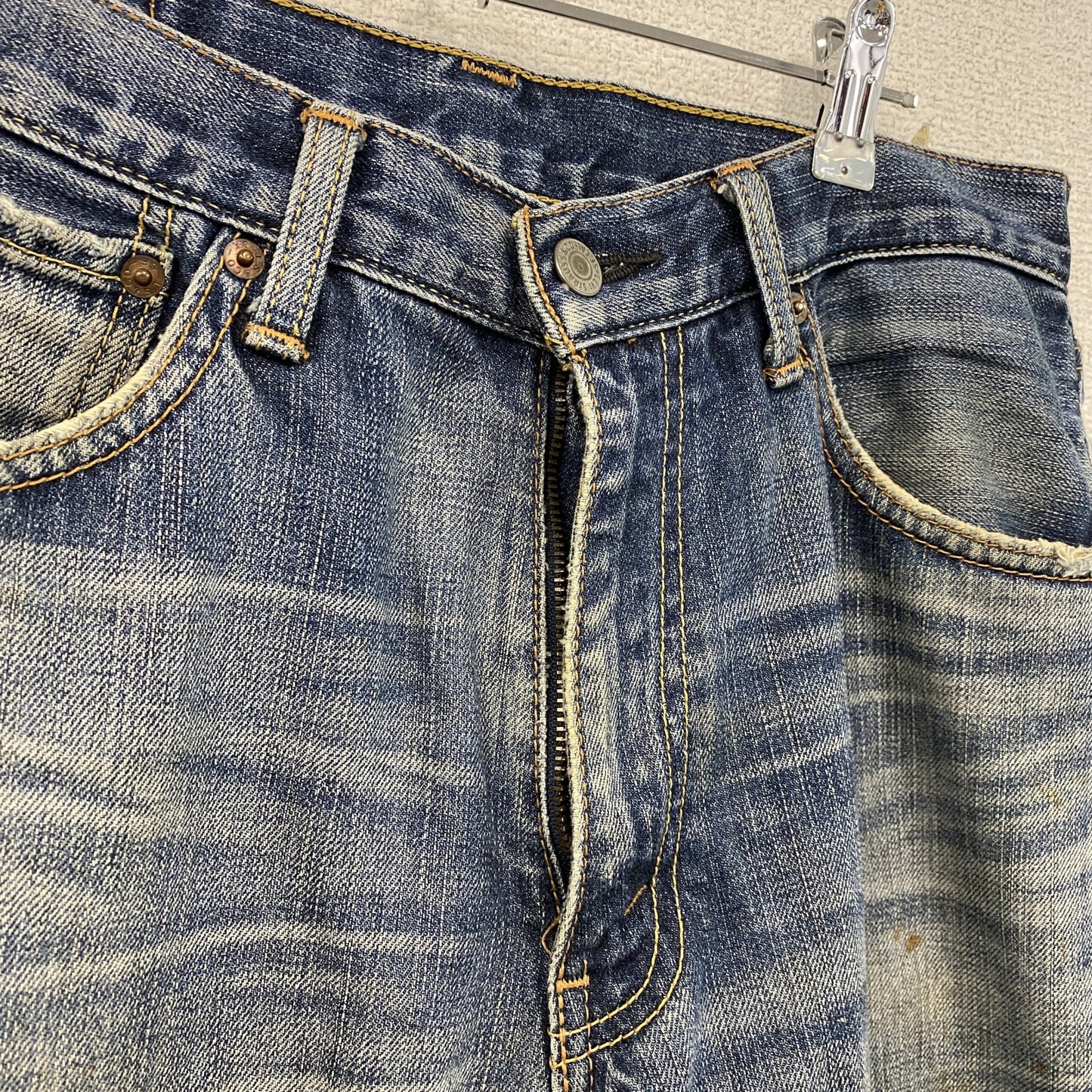 Levi's　リーバイス　703　デニムパンツ/ジーンズ　フェード　縦落ち　鬼ヒゲ　ジップフライ　インディゴ　W32サイズ