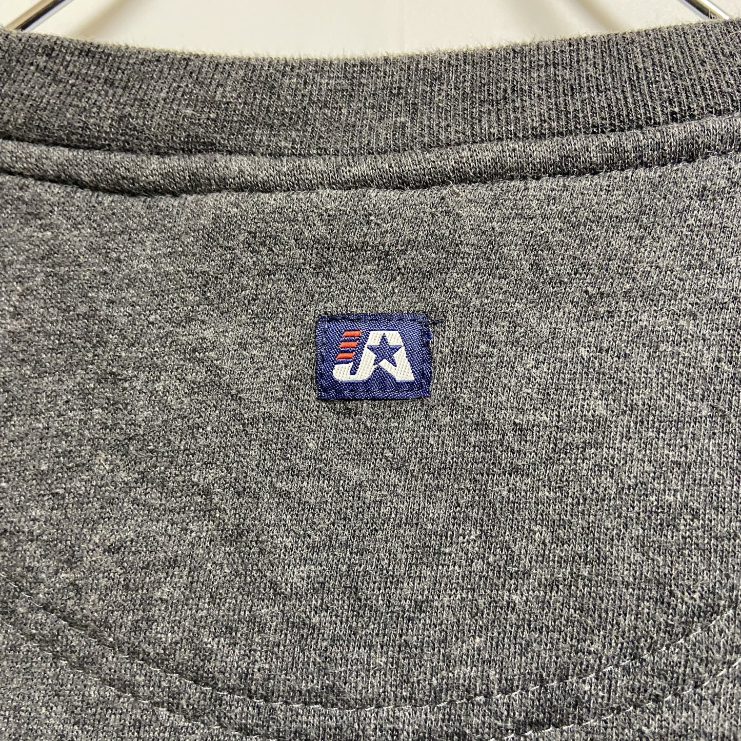 古着 used　JAMERICA　ジェイアメリカ　長袖カレッジロゴワッペンスウェット　トレーナー　PITT　グレー　Lサイズ