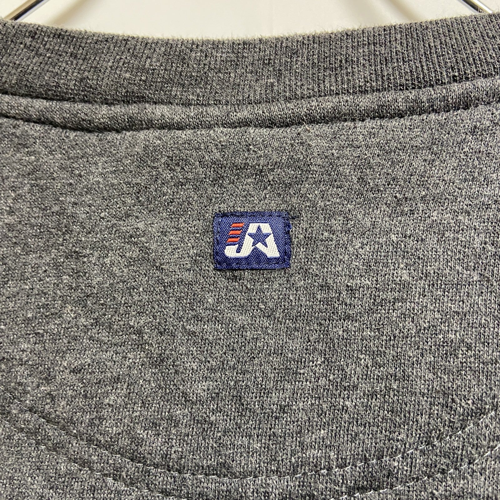 古着 used　JAMERICA　ジェイアメリカ　長袖カレッジロゴワッペンスウェット　トレーナー　PITT　グレー　Lサイズ