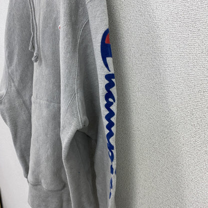 Champion　チャンピオン　リバースウィーブ　スウェットパーカー/フーディー　デカロゴ　霜降りグレー　XLサイズ