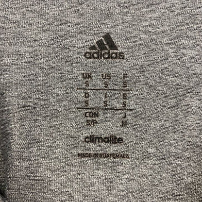 古着 used　adidas　アディダス　半袖クルーネックプリントTシャツ　サッカー　LANEY SOCCER　グレー　Mサイズ
