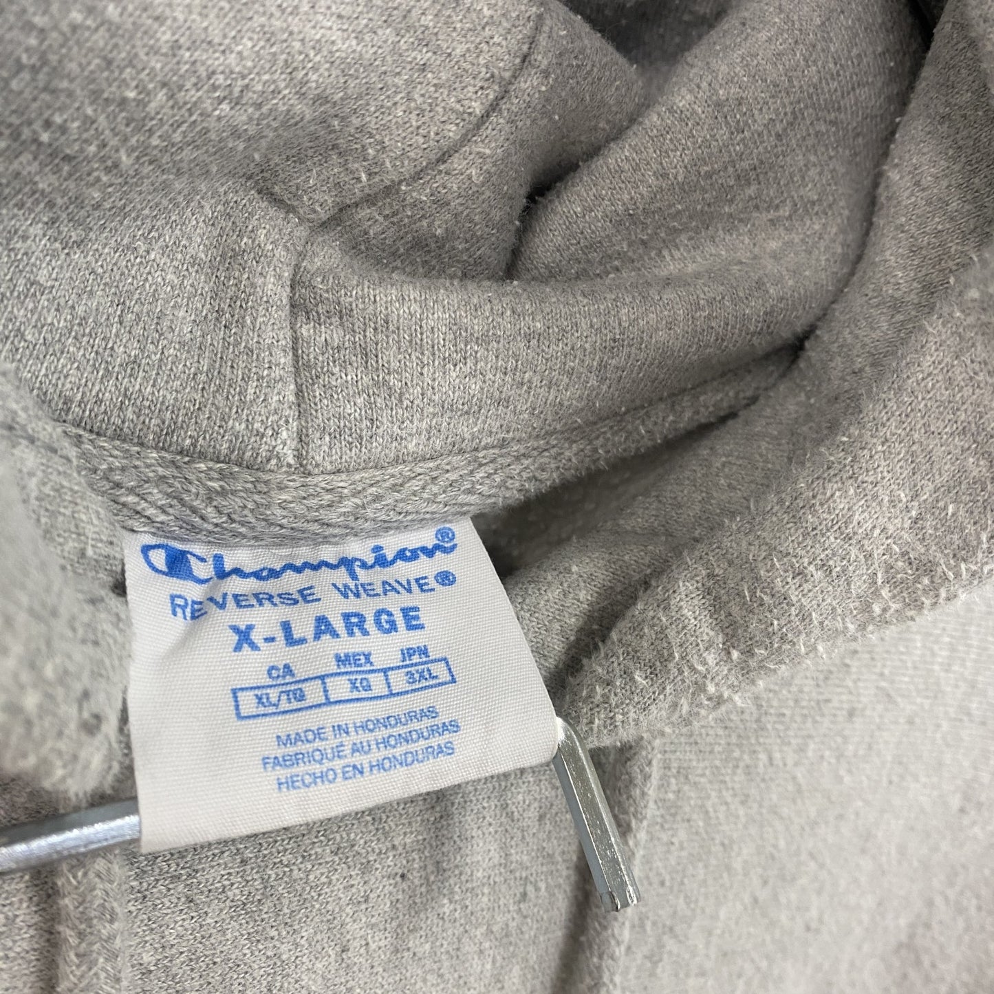Champion　チャンピオン　リバースウィーブ　スウェットパーカー/フーディー　デカロゴ　霜降りグレー　XLサイズ