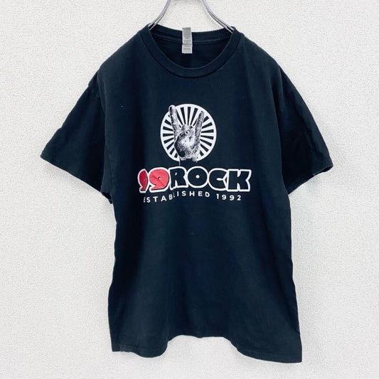 GILDAN　99ROCK　半袖プリントTシャツ　ロックT　音楽T　黒　ブラック　Lサイズ