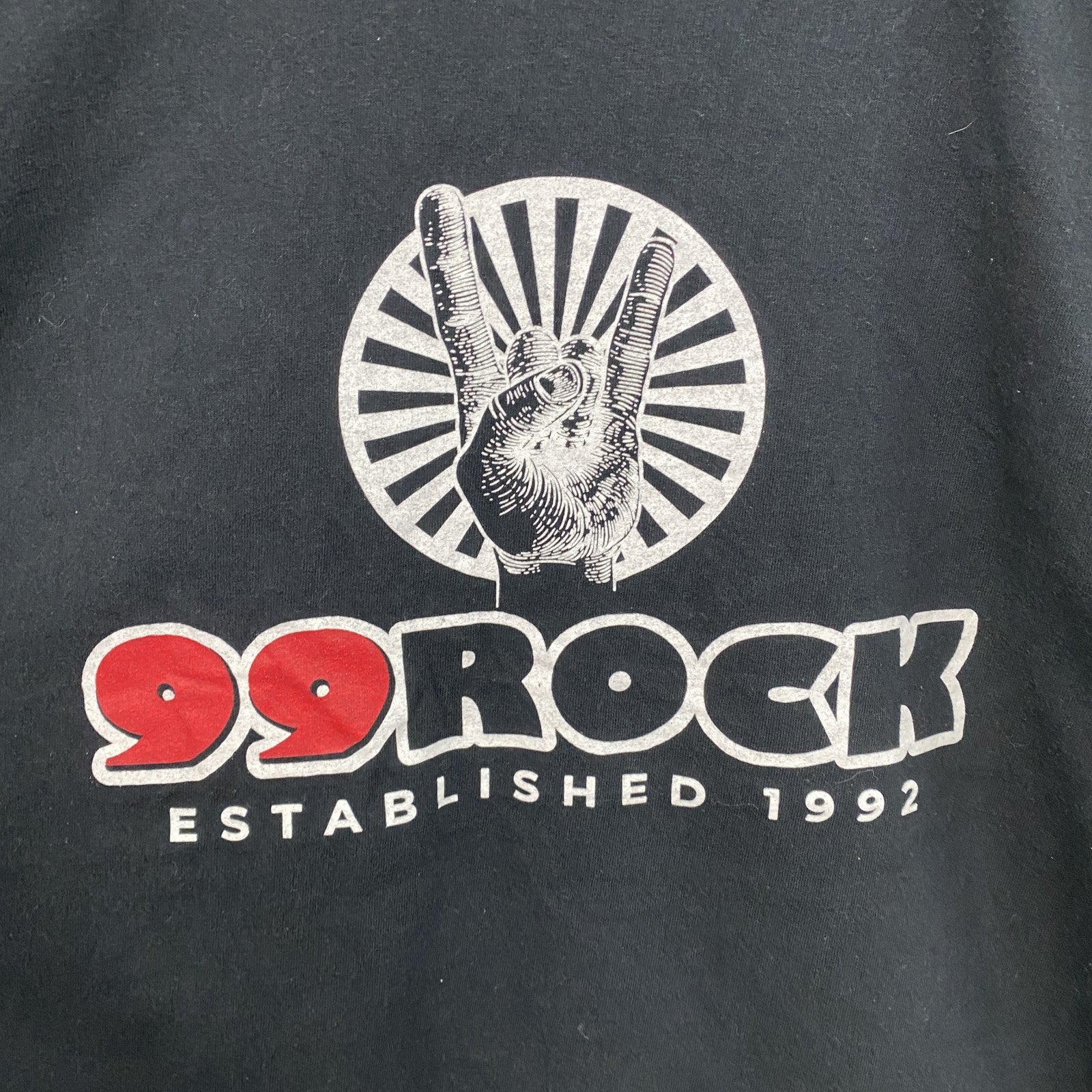 GILDAN　99ROCK　半袖プリントTシャツ　ロックT　音楽T　黒　ブラック　Lサイズ