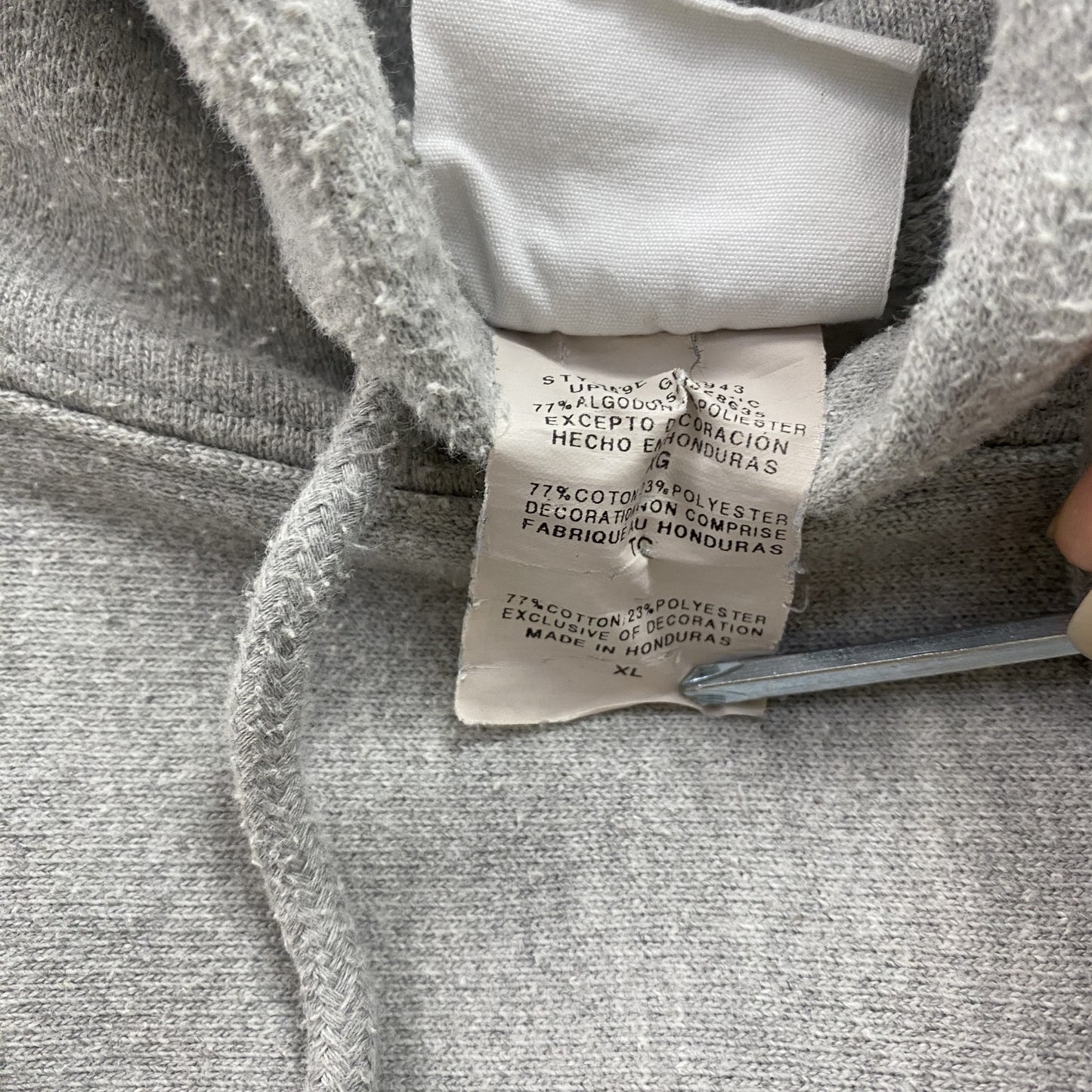 Champion　チャンピオン　リバースウィーブ　スウェットパーカー/フーディー　デカロゴ　霜降りグレー　XLサイズ