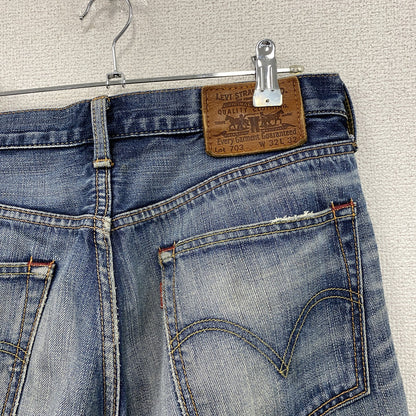 Levi's　リーバイス　703　デニムパンツ/ジーンズ　フェード　縦落ち　鬼ヒゲ　ジップフライ　インディゴ　W32サイズ