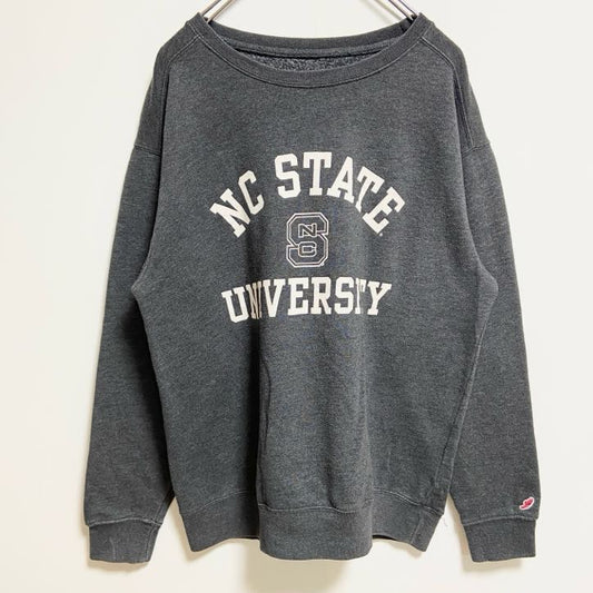 Triblend Sweats　長袖カレッジプリントスウェット　トレーナー　ノースカロライナ大学　グレー　Mサイズ