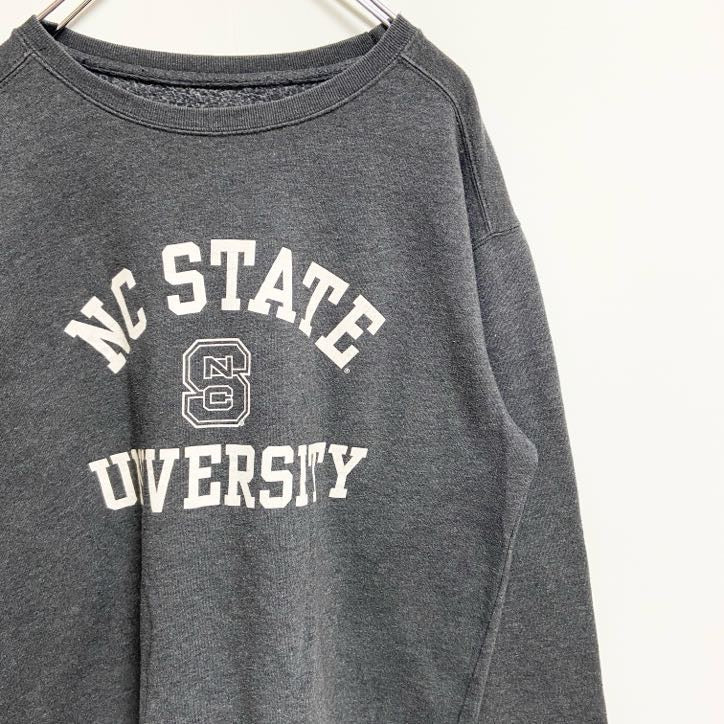 Triblend Sweats　長袖カレッジプリントスウェット　トレーナー　ノースカロライナ大学　グレー　Mサイズ