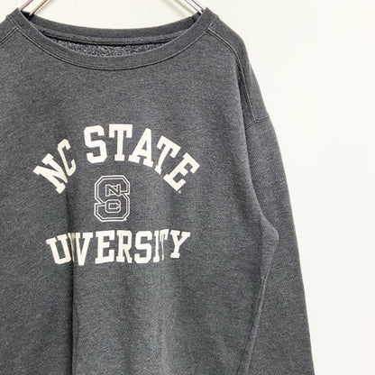 Triblend Sweats　長袖カレッジプリントスウェット　トレーナー　ノースカロライナ大学　グレー　Mサイズ
