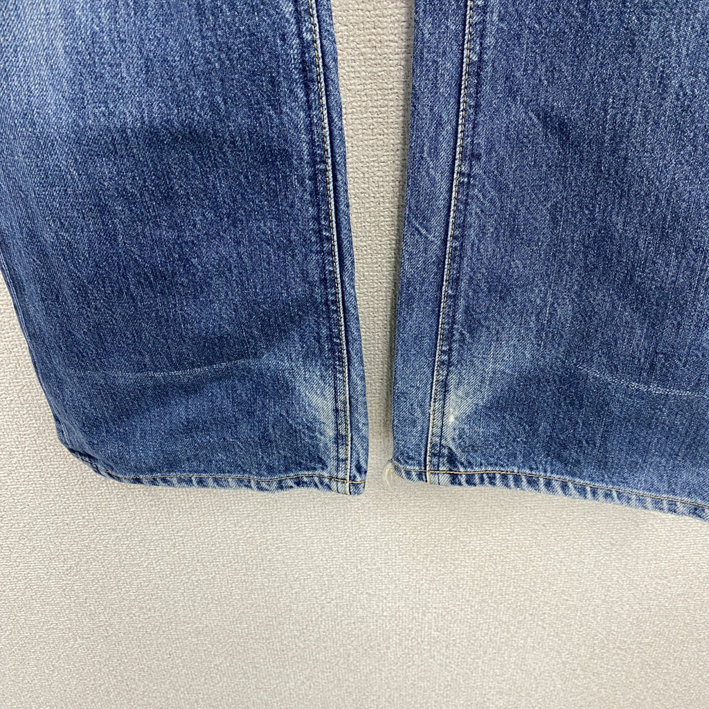 Lee　リー　ダメージデニムパンツ/ジーンズ　ジップフライ　縦落ち　鬼ヒゲ　インディゴ　W32サイズ