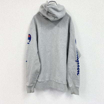 Champion　チャンピオン　リバースウィーブ　スウェットパーカー/フーディー　デカロゴ　霜降りグレー　XLサイズ