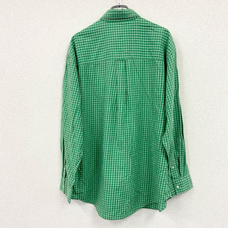CHAPS RALPH LAUREN　チャップス　ラルフローレン　長袖シャツ　チェック柄　緑　グリーン　XLサイズ