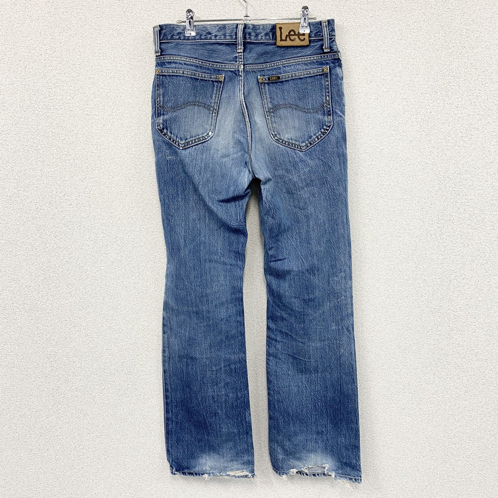 Lee　リー　ダメージデニムパンツ/ジーンズ　ジップフライ　縦落ち　鬼ヒゲ　インディゴ　W32サイズ
