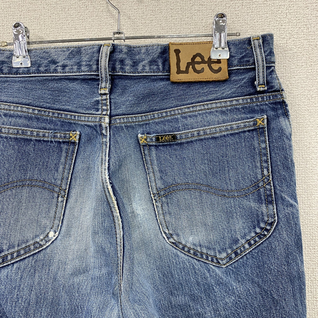 Lee　リー　ダメージデニムパンツ/ジーンズ　ジップフライ　縦落ち　鬼ヒゲ　インディゴ　W32サイズ